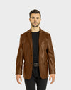 ANGELO MEN'S BLAZER | COGNAC
